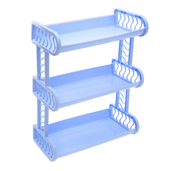 Этажерка пластиковая "Домашний уют", 3 яруса, цвета МИКС