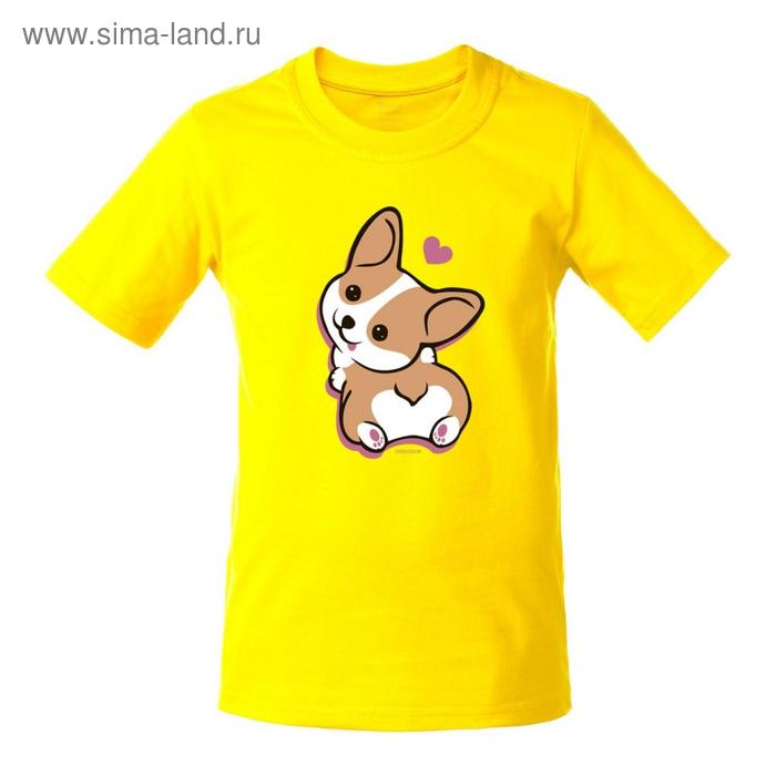 

Футболка детская Little Corgi, размер 8 лет, цвет желтый