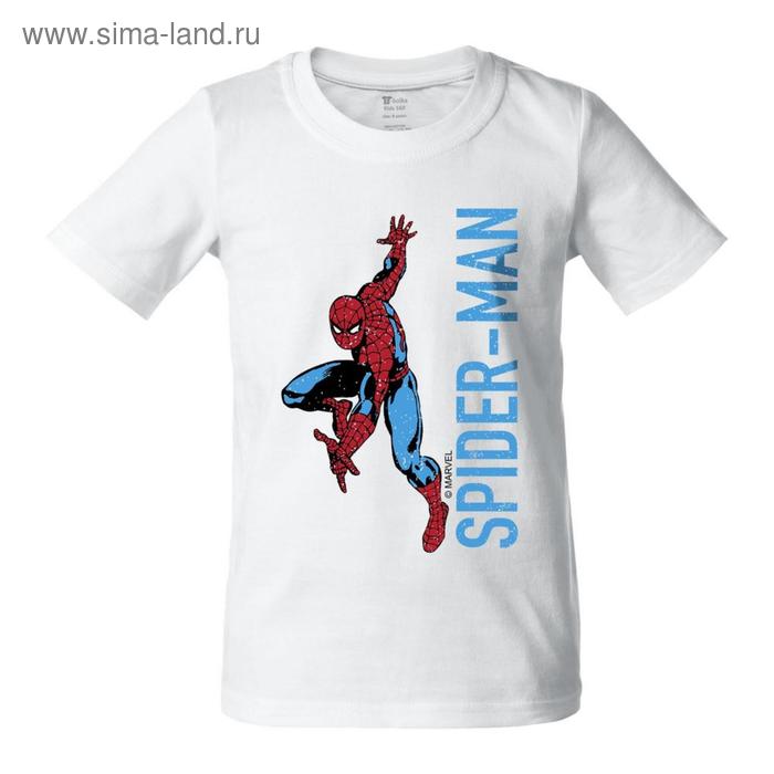 Футболка детская Spider-Man, рост 130-140 см, цвет белый