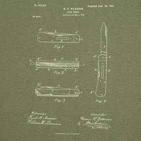 

Футболка приталенная Old Patents. Knife, размер XL, цвет хаки