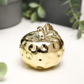 Сувенир керамика "Яблоко" золото 5,5х5,5х5,5 см от Сима-ленд