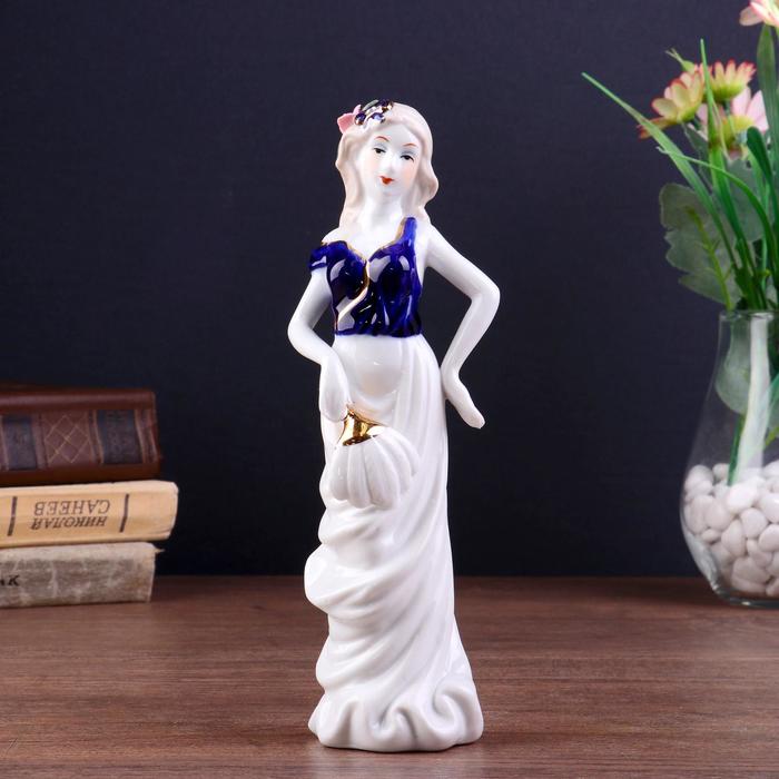 Сувенир керамика Девушка с веером 20х6,5х4,5 см цена и фото