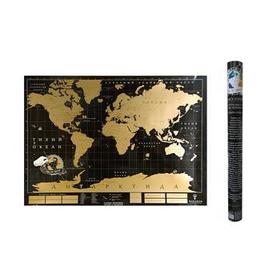

Скетч карта мира «True map Black»