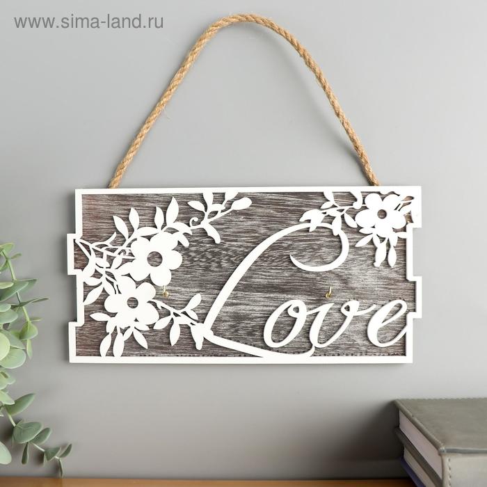 

Крючки декоративные дерево "Цветочная ветвь - Love" 11,7х23,5х2,5 см