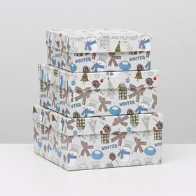 

Набор коробок 3 в 1 "Winter", 19 х 19 х 9,5 - 15,5 х 15,5 х 6,5 см