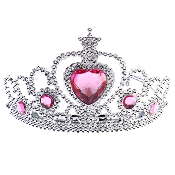 Корона «Сердце», цвета МИКС корона с камушком сердечком микс