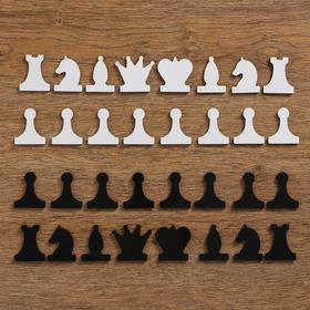 Набор магнитных фигур для демонстрационных шахмат 'Время игры', 32 шт, 5 х 4 см Ош