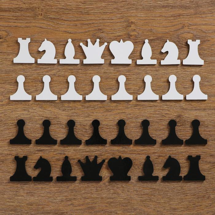 Набор магнитных фигур для демонстрационных шахмат Время игры, 32 шт, 5 х 4 см