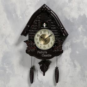 Часы настенные с кукушкой "Белочки", плавный ход, 53х7х35 см, чёрные