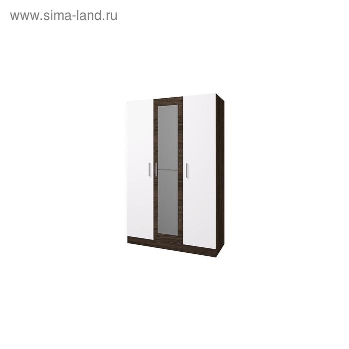 Шкаф 3х створчатый с зеркалом «Леси», 120х46,6х190 см, цвет кантербери/белый