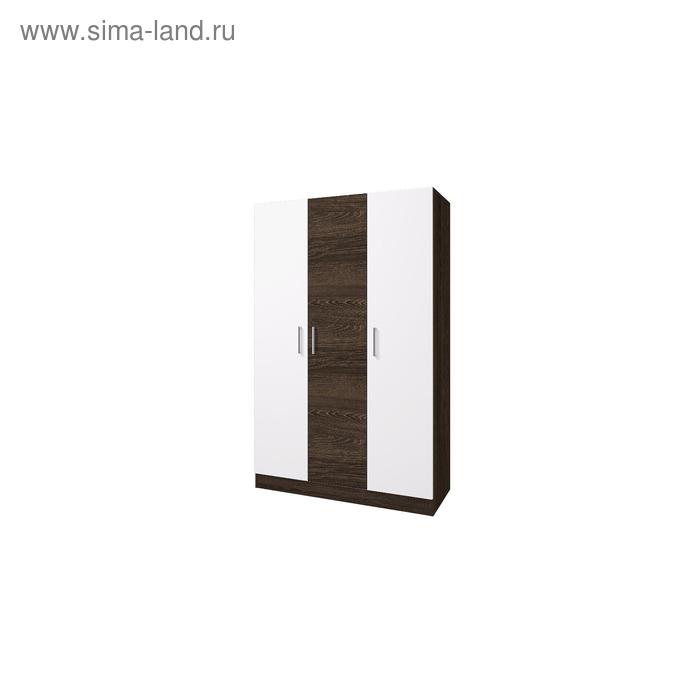 фото Шкаф 3-х створчатый без зеркала «леси», 120х46,6х190 см, цвет кантербери, белый горизонт