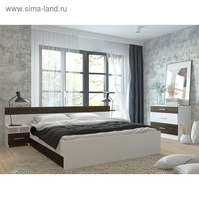 

Спальня «Леси» кровать 160х200 см, 2 тумбы, комод Белый/Кантербери