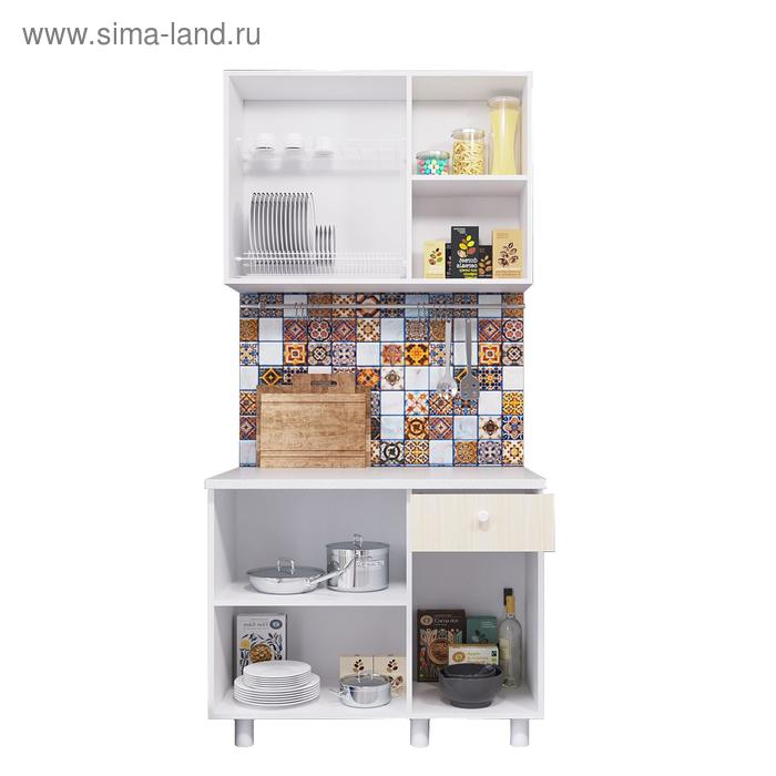 

Кухонный гарнитур «Поинт», 1 м, ЛДСП, столешница «Антарес» 28 мм, без мойки, цвет белый