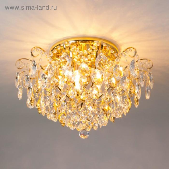 

Люстра Crystal, 6x60Вт E14, цвет золото