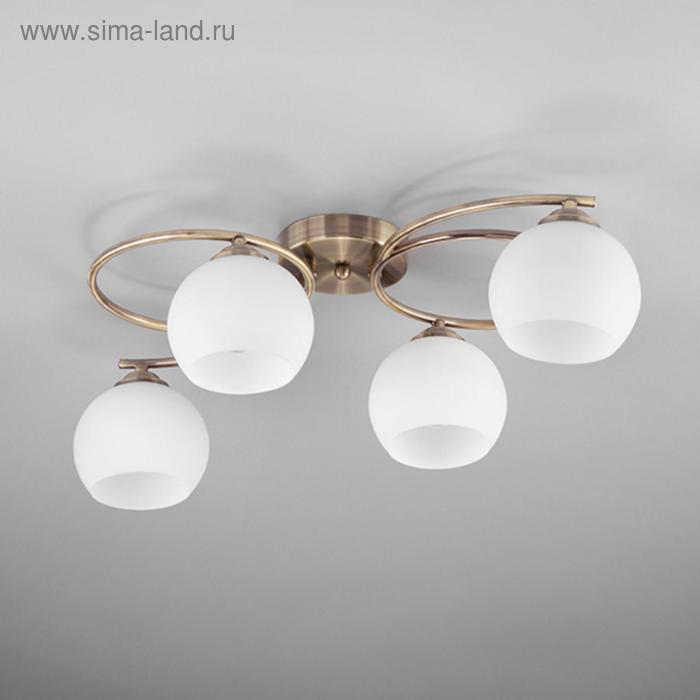 

Люстра Alba, 4x40Вт E27, цвет бронза