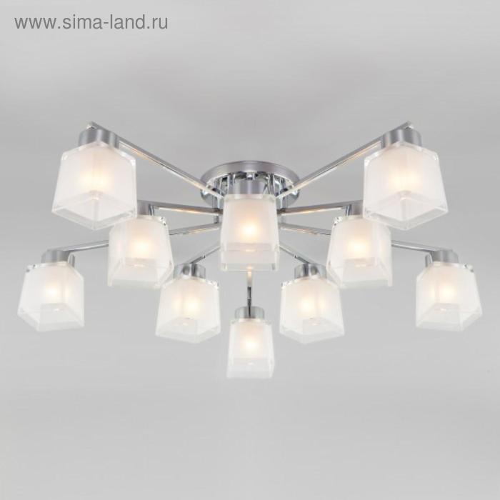 

Люстра Delfi, 10x40Вт E27, цвет хром