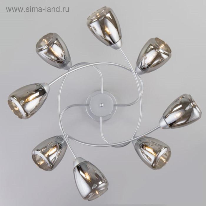 

Люстра Noemi, 8x60Вт E27, цвет серебро