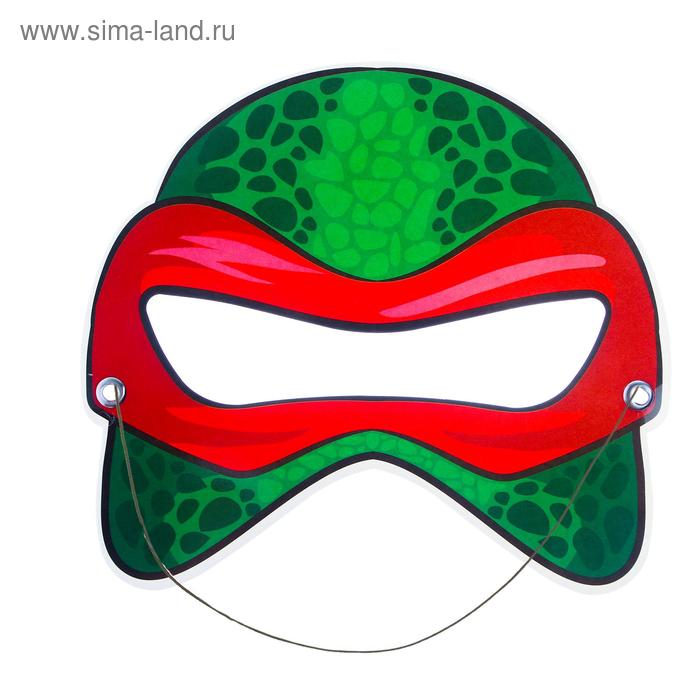 фото Маска из картона «черепаха раф», цвет красный страна карнавалия