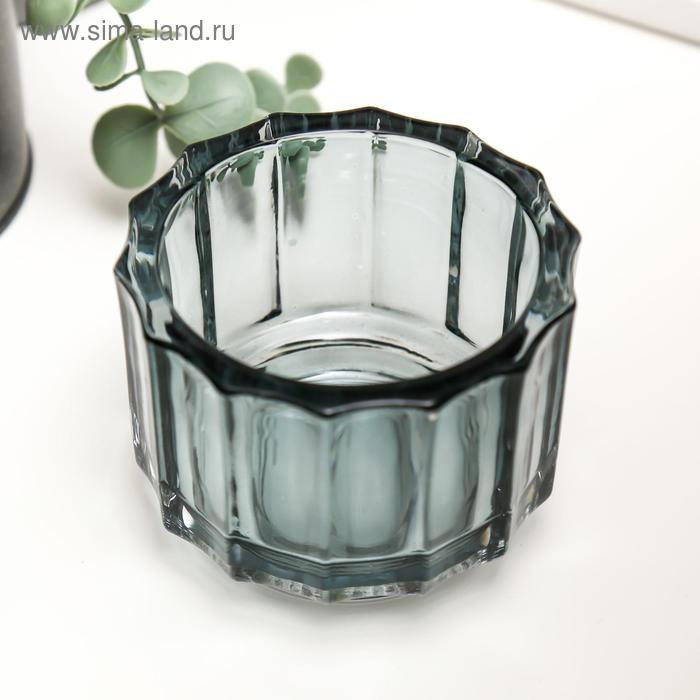 

Подсвечник стекло на 1 свечу "Грани" прозрачный зелёный 7х9,5х9,5 см