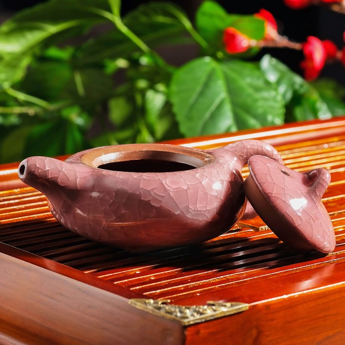 Набор для чайной церемонии "Искушение", 5 предметов: чайник 150 мл, чашка 50 мл, цвет фиолетовый