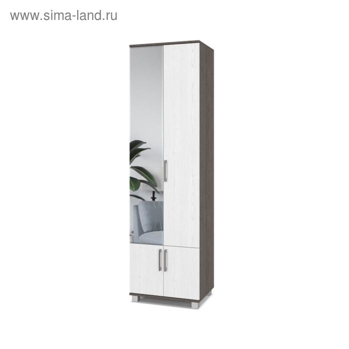 

Шкаф двустворчатый с зеркалом Карина К22 600x420x2100 Анкор темный/светлый