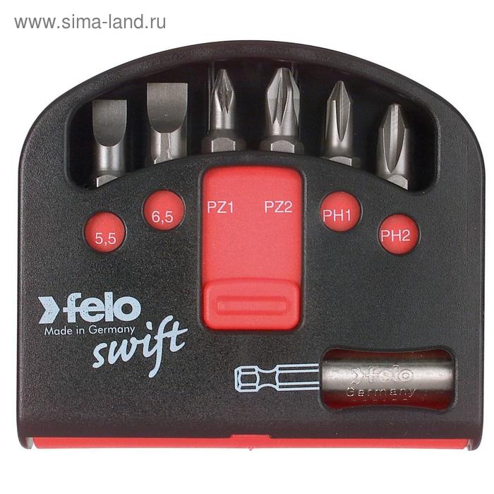 Набор бит Felo 02060116, серия Industrial, с держателем бит, SL/PZ/PH, в кейсе Swift, 7 шт.   535335