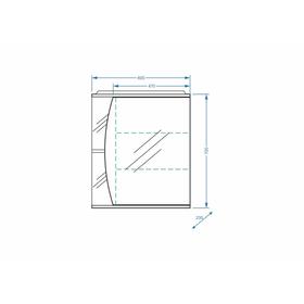

Зеркало-шкаф "Лана 60/С", правое