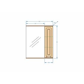 Зеркало-шкаф "Кармела 65/С", карпатская ель от Сима-ленд