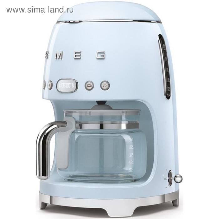 

Кофеварка Smeg DCF02PBEU, капельная, 1050 Вт, 1.4 л, 10 чашек, голубая