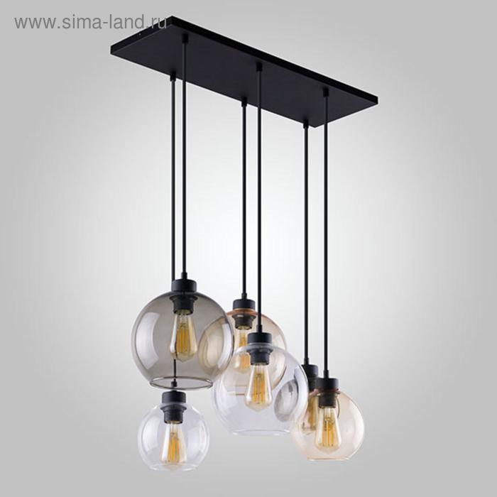 фото Люстра cubus, 6x60вт e27, цвет чёрный tk lighting