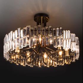 

Люстра Zolletta, 8x60Вт E14, цвет золото, чёрный