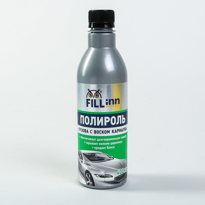 Набор для полировки кузова: полироль с воском, 400 мл + поролоновая губка + салфетка из микрофибры