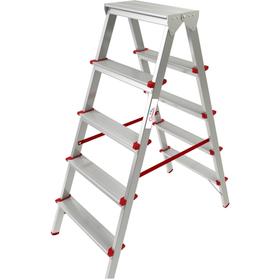 

Стремянка "Олимп" 1120205A, алюминиевая, двухсторонняя, 5 ступеней