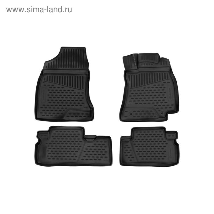 Коврики 3D в салон Audi A6 III (C7), 2012-н.в., Avant/Allroad/без перч. ящика, набор 4 шт, полиуретан коврики 3d в салон audi a6 iii c7 2012 н в avant allroad без перч ящика набор 4 шт полиуретан