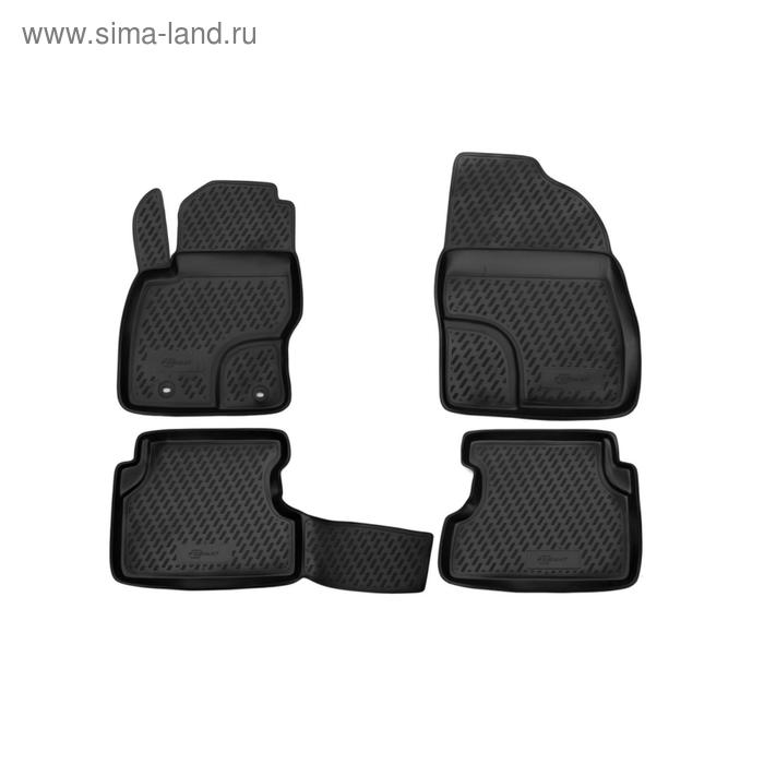 

Коврики 3D в салон Kia Rio (UB) 2011-2014, 2014-2016, 4 шт, ПУ, повышенная износостойкость