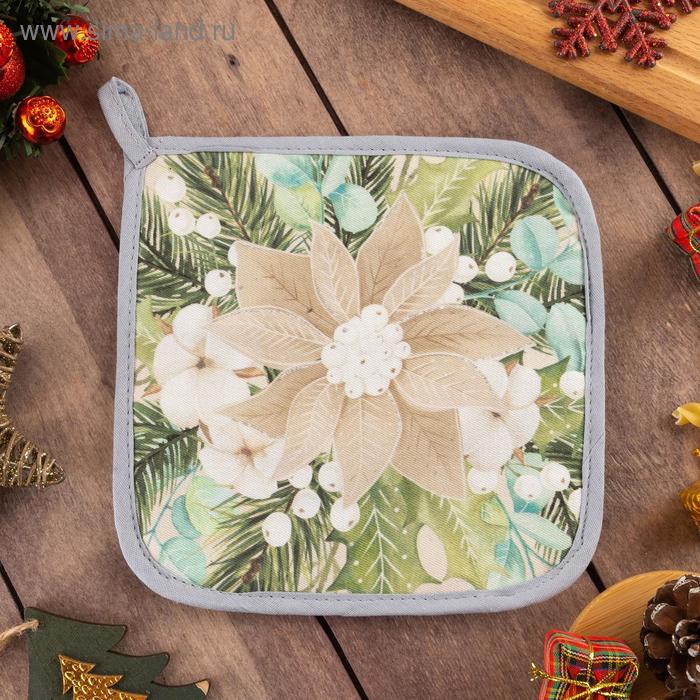 

Прихватка "Beautiful Сhristmas" 19х19см, саржа, 100% х/л,ватин 250г/м2