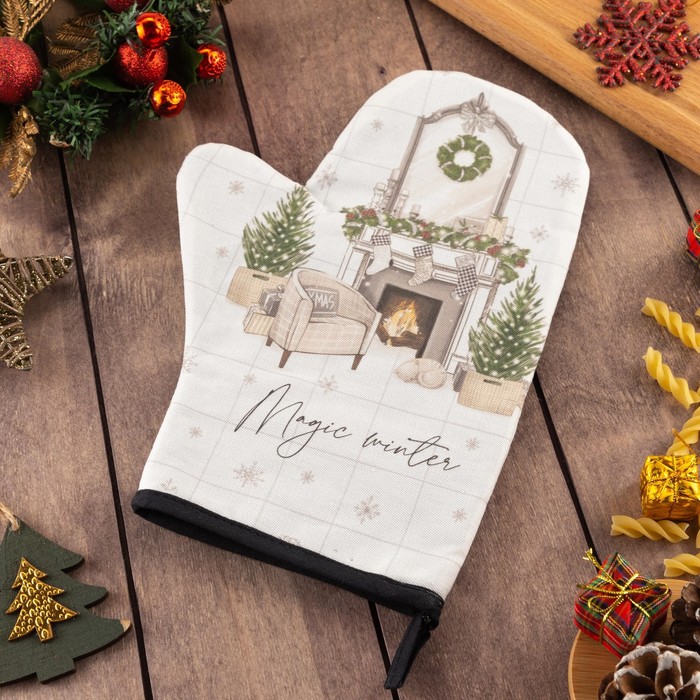 

Варежка-прихватка Magic winter 20х28см, саржа, 100% х/л, ватин 250г/м2