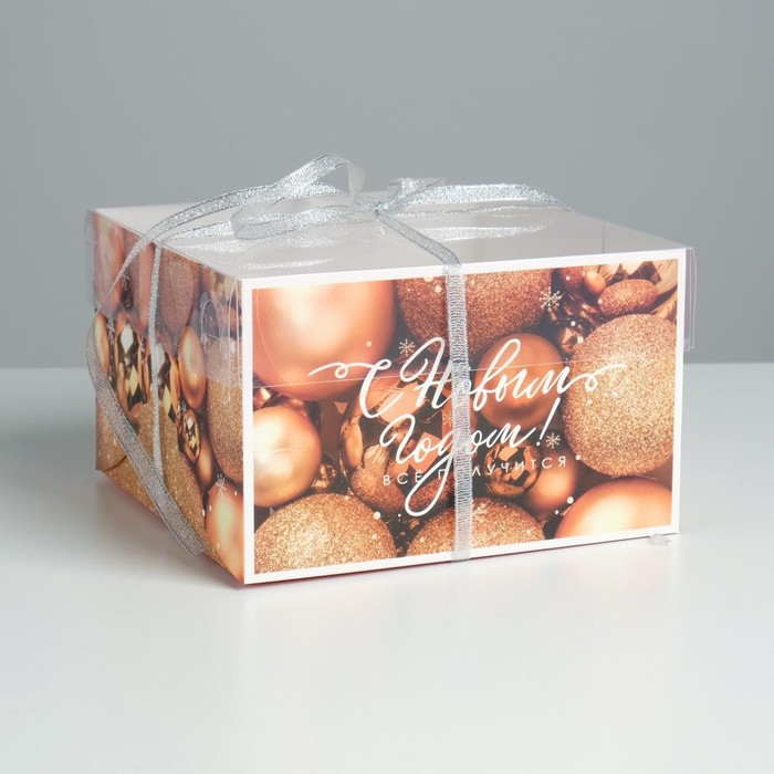Коробка для капкейка «Все получится», 16 × 16 × 10 см коробка на 4 капкейка ja t aime 16 × 16 × 10 см