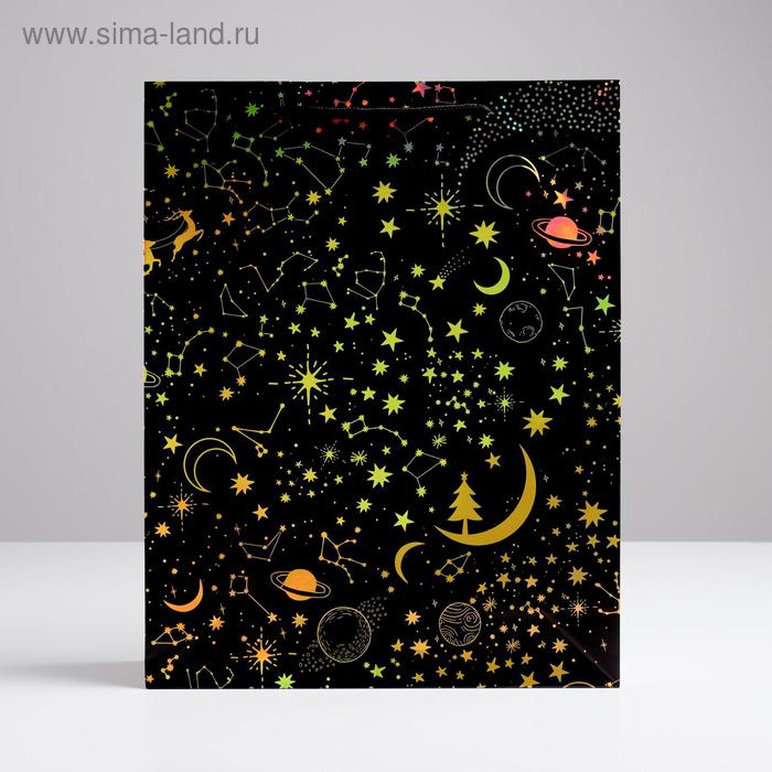 

Пакет голографический вертикальный «С Новым Годом!», L 31 × 40 × 11,5 см
