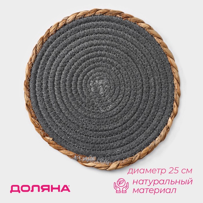 

Салфетка сервировочная на стол Доляна «Мэг», 25×25 см, цвет голубой