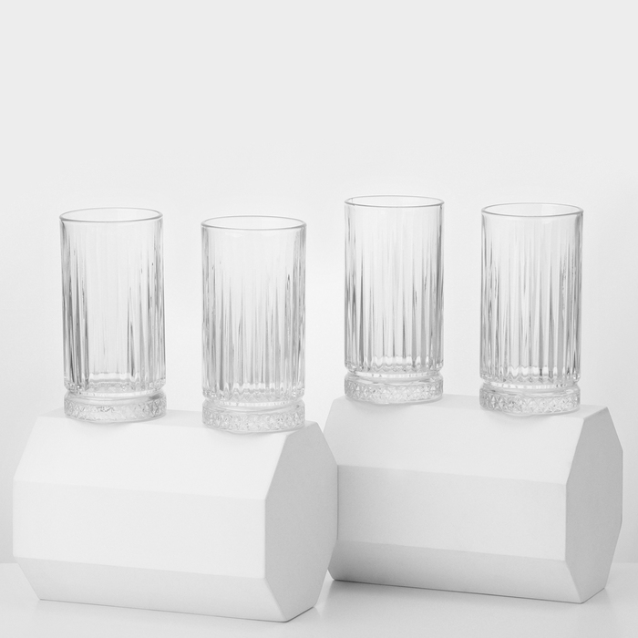 Набор стеклянных стаканов «Элизия», 450 мл, 4 шт
