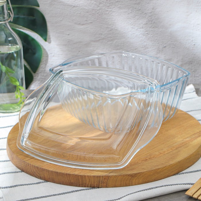 

Форма для выпечки запекания из жаропрочного стекла Borcam, 3 л