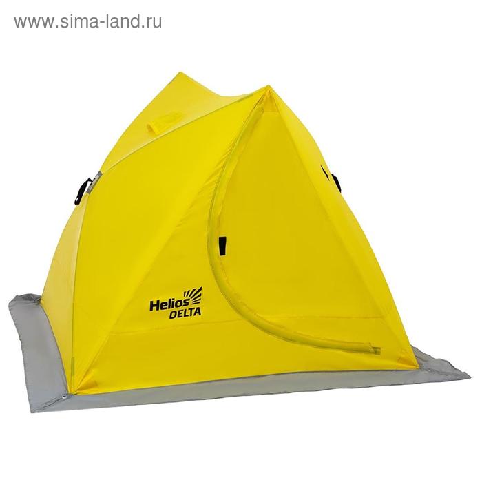 фото Палатка зимняя двускатная helios delta, цвет yellow