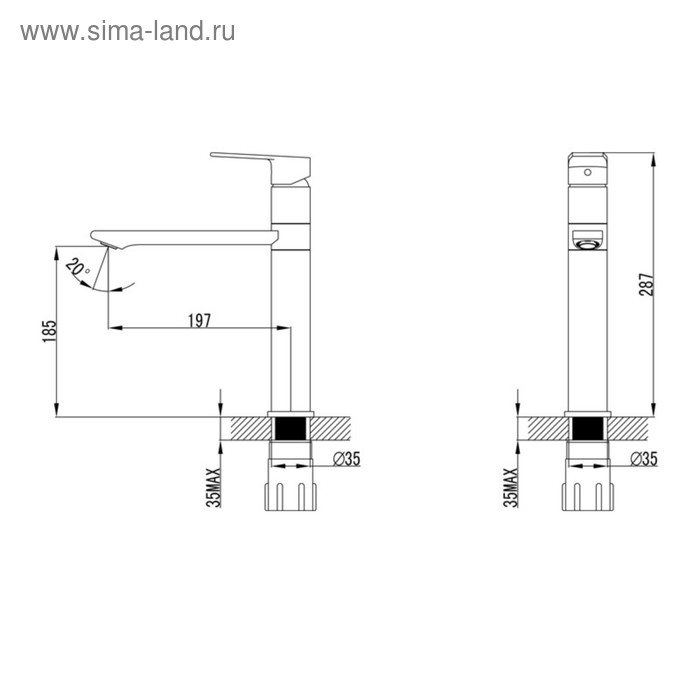 

Смеситель для кухни IDDIS Edifice ED5WBSGi05, однорычажный, белый, хром