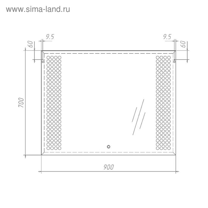 

Зеркало Sansa Cosmo 90 alum с подсветкой