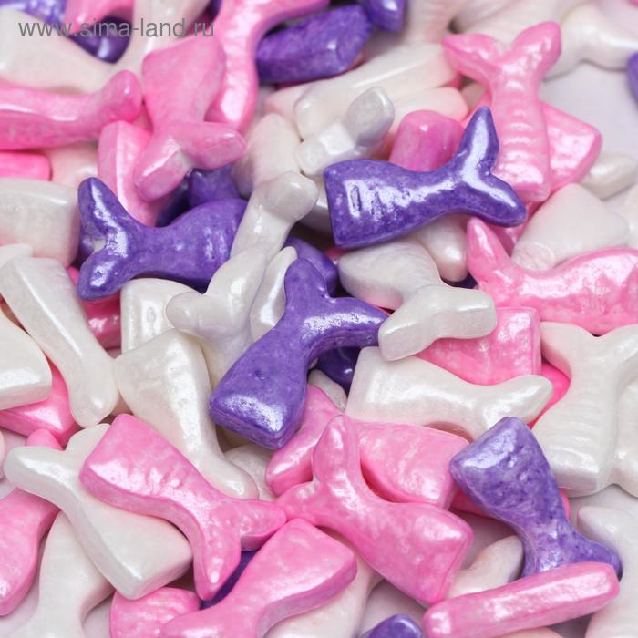 Посыпка микс «Хвост русалки», белая/розовая/фиолетовая, 50 г