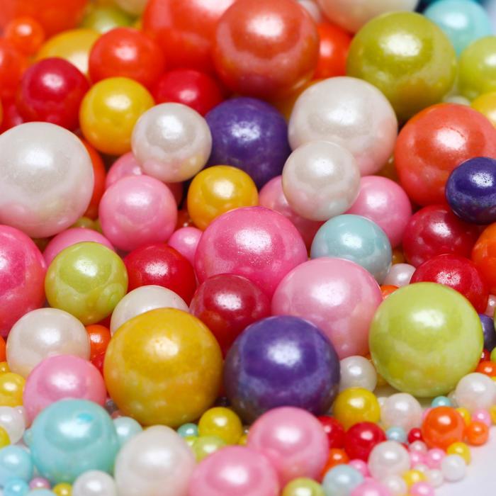 фото Посыпка микс «шарики» 2-8 мм, цветная, 50 г caramella