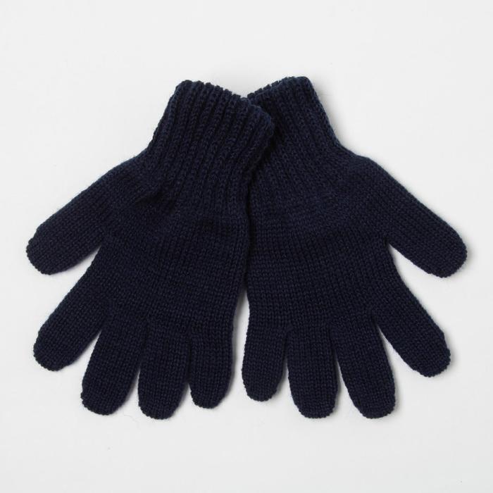 Перчатки для мальчика, цвет тёмно-синий, размер 12 перчатки детские цвет тёмно синий размер 17 11 12 лет