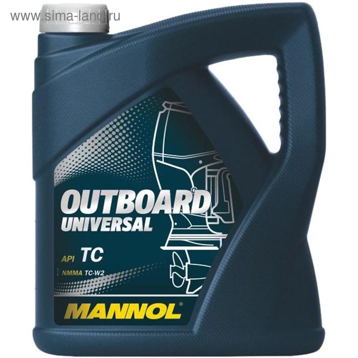Масло моторное MANNOL 2T мин. Outboard Universal, 4 л моторное масло motul outboard 2t 1 л 102788