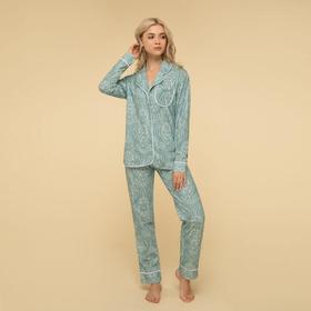 

Комплект женский (рубашка, брюки) «Грёзы» цвет изумруд, размер 48